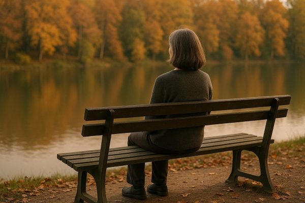 woman on bench woman on bench